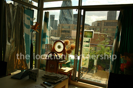 Eclectic, arty, inner city apartment with lots of character and prime views of the gherkin. Better suited to photo shoots.