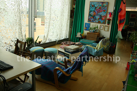 Eclectic, arty, inner city apartment with lots of character and prime views of the gherkin. Better suited to photo shoots.
