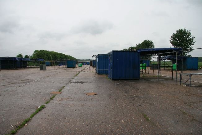 Industrial landscape used as a marketplace on weekends.