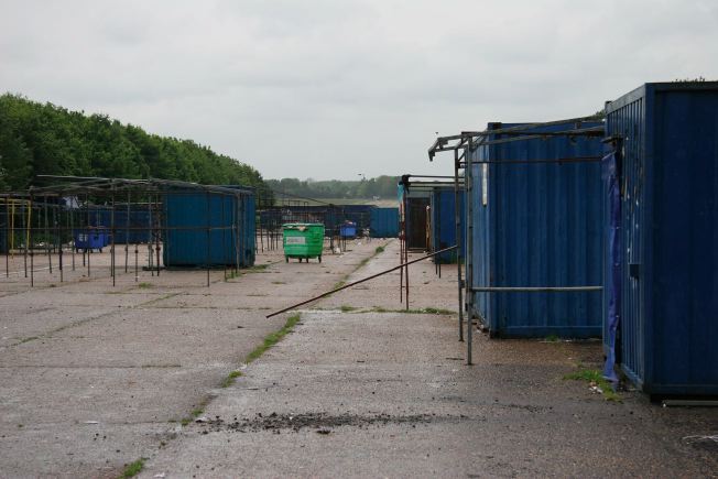 Industrial landscape used as a marketplace on weekends.
