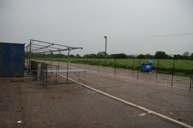 Industrial landscape used as a marketplace on weekends.