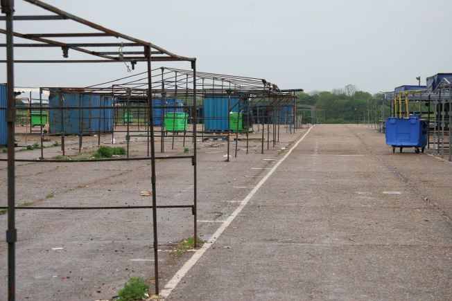 Industrial landscape used as a marketplace on weekends.