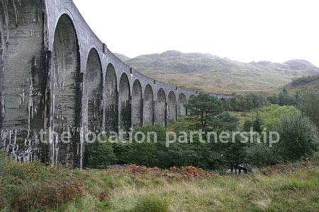 Viaduct surrounded by stunning Scottish landscape