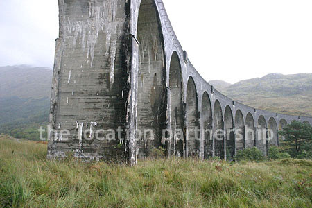 Viaduct surrounded by stunning Scottish landscape