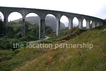 Viaduct surrounded by stunning Scottish landscape