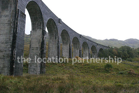 Viaduct surrounded by stunning Scottish landscape