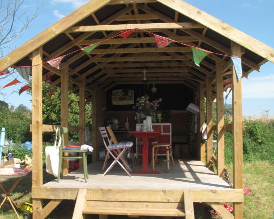 Vintage caravans with retro interiors.