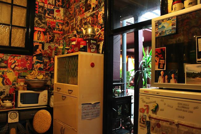 Warehouse conversion flat. Testament to the wonderful world of kitch!