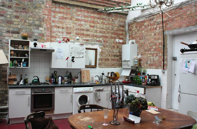 Warehouse conversion flat. Testament to the wonderful world of kitch!