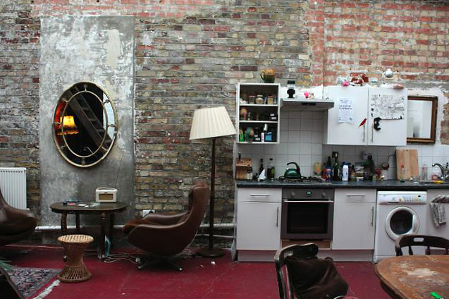 Warehouse conversion flat. Testament to the wonderful world of kitch!