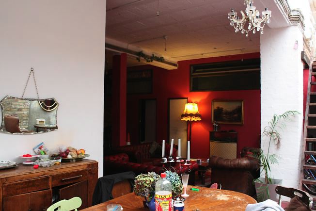 Warehouse conversion flat. Testament to the wonderful world of kitch!