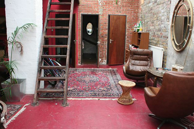 Warehouse conversion flat. Testament to the wonderful world of kitch!