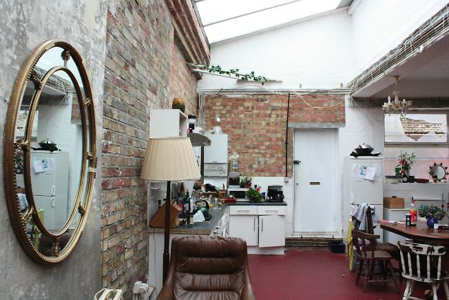 Warehouse conversion flat. Testament to the wonderful world of kitch!
