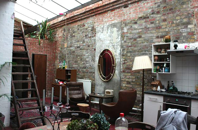 Warehouse conversion flat. Testament to the wonderful world of kitch!