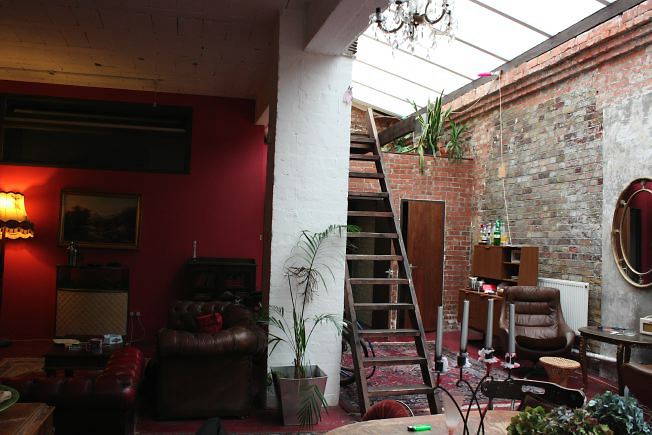 Warehouse conversion flat. Testament to the wonderful world of kitch!