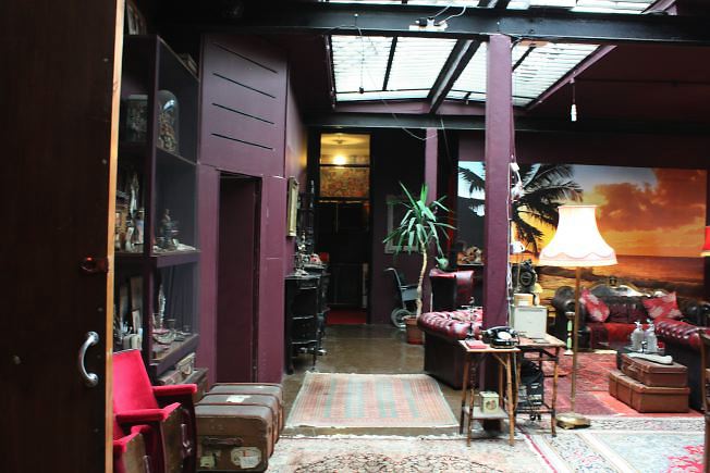 Warehouse conversion flat. Testament to the wonderful world of kitch!