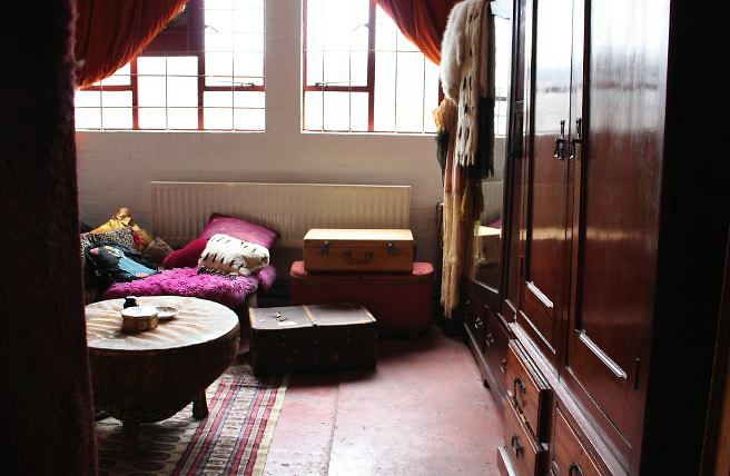 Warehouse conversion flat. Testament to the wonderful world of kitch!