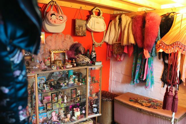 Warehouse conversion flat. Testament to the wonderful world of kitch!