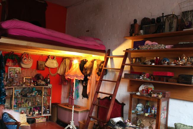 Warehouse conversion flat. Testament to the wonderful world of kitch!
