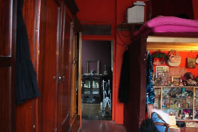 Warehouse conversion flat. Testament to the wonderful world of kitch!