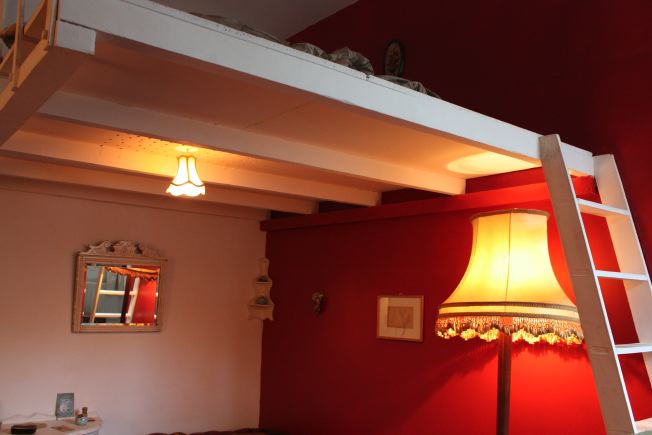 Warehouse conversion flat. Testament to the wonderful world of kitch!