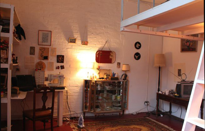 Warehouse conversion flat. Testament to the wonderful world of kitch!
