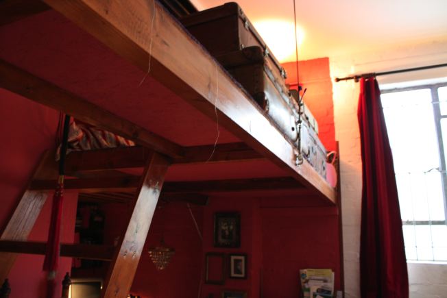 Warehouse conversion flat. Testament to the wonderful world of kitch!