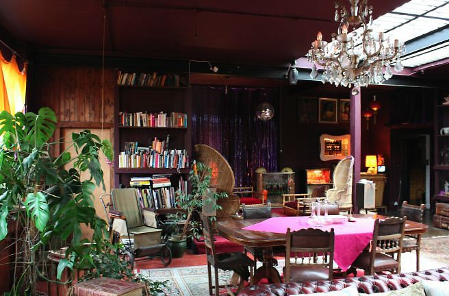 Warehouse conversion flat. Testament to the wonderful world of kitch!