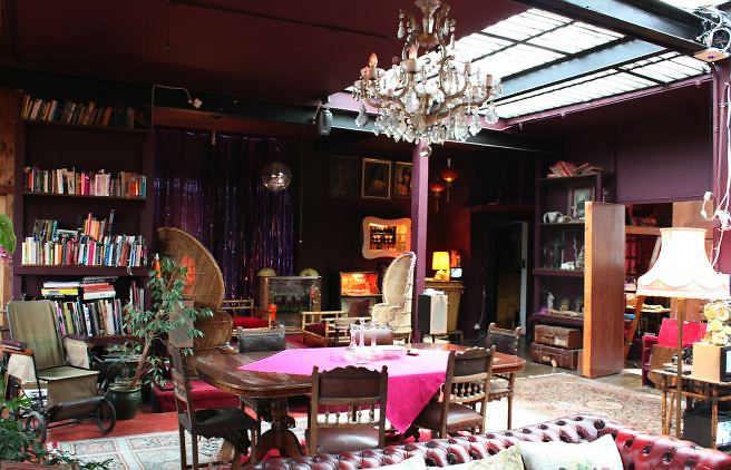 Warehouse conversion flat. Testament to the wonderful world of kitch!