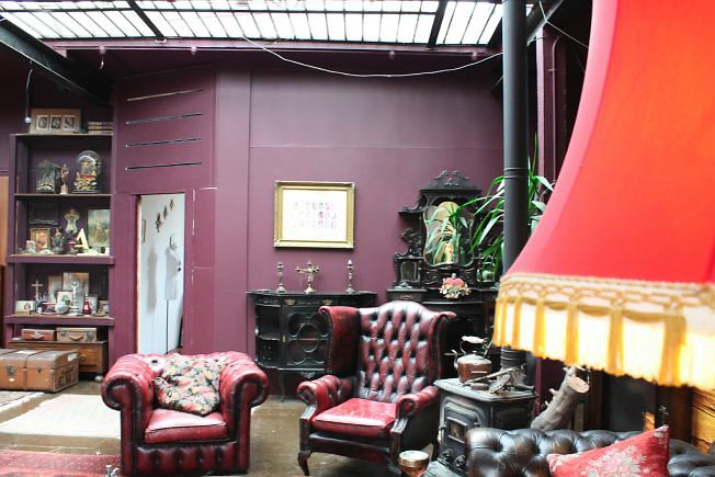 Warehouse conversion flat. Testament to the wonderful world of kitch!