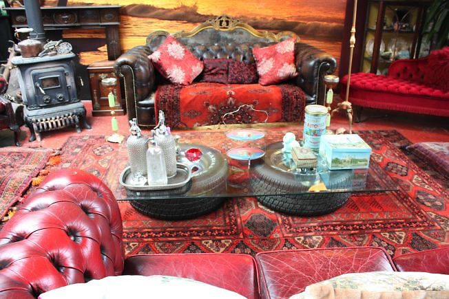 Warehouse conversion flat. Testament to the wonderful world of kitch!