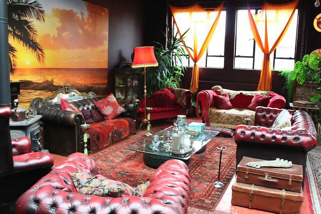 Warehouse conversion flat. Testament to the wonderful world of kitch!