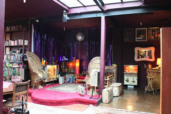 Warehouse conversion flat. Testament to the wonderful world of kitch!