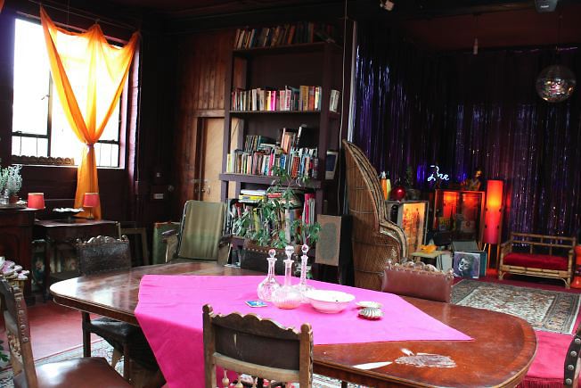 Warehouse conversion flat. Testament to the wonderful world of kitch!