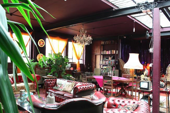 Warehouse conversion flat. Testament to the wonderful world of kitch!