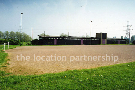 Gravel type football pitch in urban area