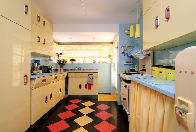Pre-war bungalow renovated to give a Californian mid century Modern feel. The furnishings, fittings and decor are all authentic 40's. 50's. There is a large front and rear garden and long private driveway.