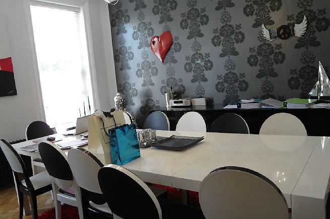 An Edwardian style house renovated with a modern, contemporary style and a large garden.
