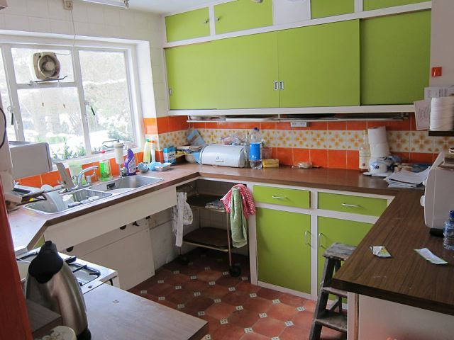 Unmodernised, empty house with great 60's interiors.