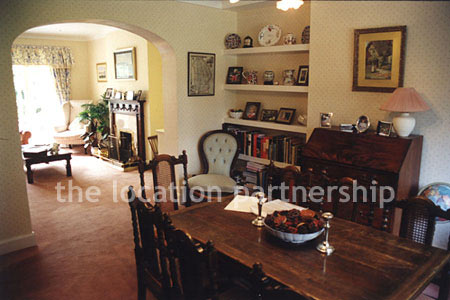 Dining room attached to living room.