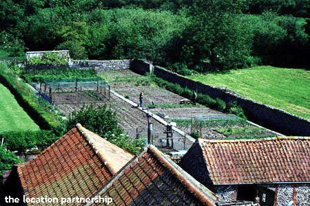 Walled vegetable garden in the grounds of a large country house