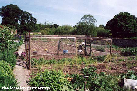Walled vegetable garden in the grounds of a large country house