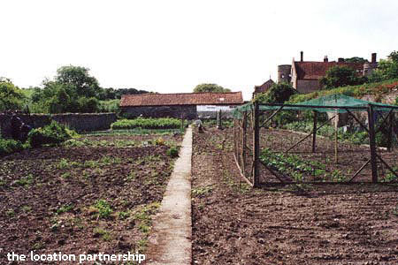 Walled vegetable garden in the grounds of a large country house