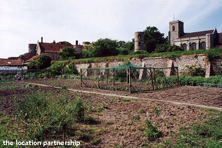 Walled vegetable garden in the grounds of a large country house