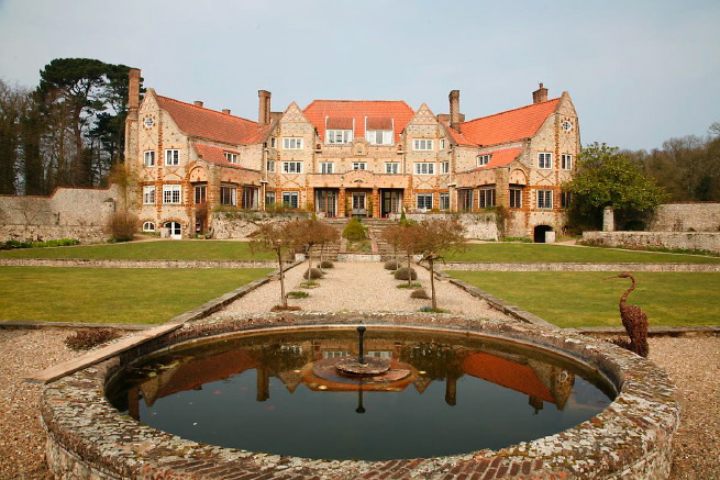 Large formal gardens, outbuildings and woodland at an amazingly eclectic country house.