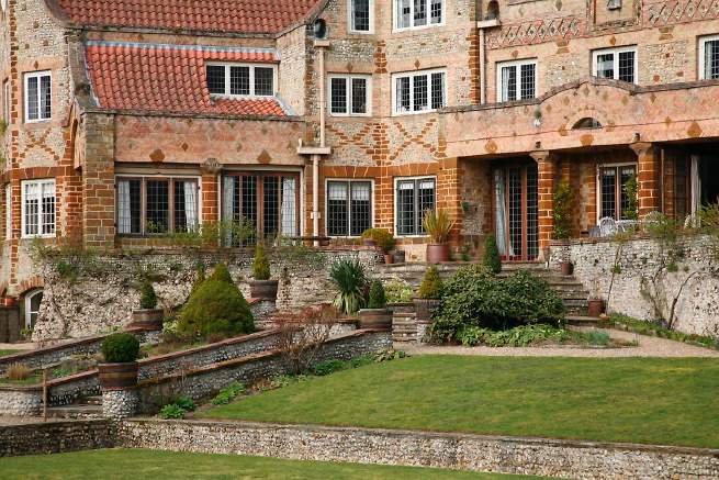Large formal gardens, outbuildings and woodland at an amazingly eclectic country house.