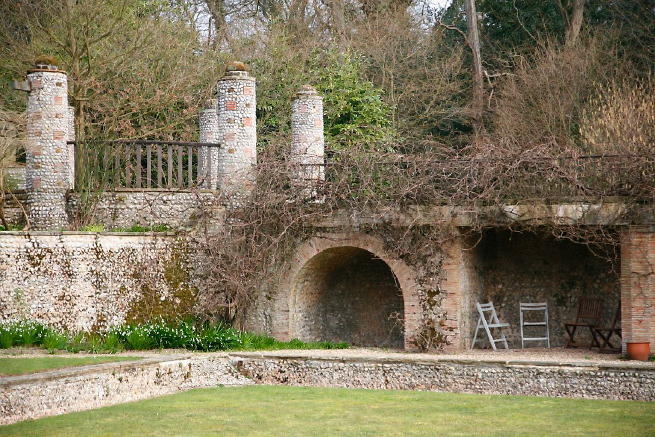 Large formal gardens, outbuildings and woodland at an amazingly eclectic country house.