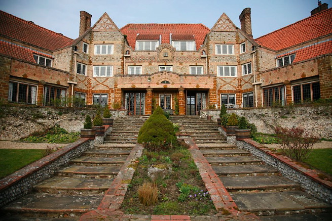 Large formal gardens, outbuildings and woodland at an amazingly eclectic country house.