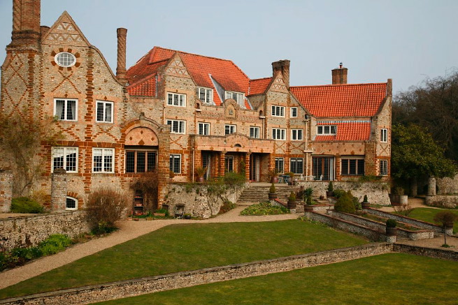 Large formal gardens, outbuildings and woodland at an amazingly eclectic country house.