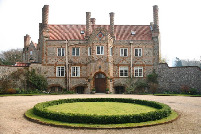 Large formal gardens, outbuildings and woodland at an amazingly eclectic country house.
